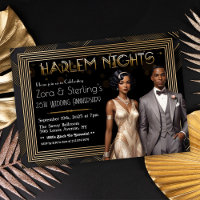 Harlem Nights Afro-Amerikaanse bruiloft Jubileum