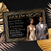 Harlem Nights Art Deco Afro-Amerikaanse verjaardag Kaart