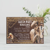 Harlem Nights Gatsby 1920s African American Kaart (Staand voorkant)