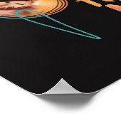 Harlem Nights Gitaar Lijn Kunst Poster (Hoek)