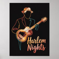 Harlem Nights Gitaar Lijn Kunst