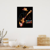 Harlem Nights gitaarsilhouet Poster (Keuken)