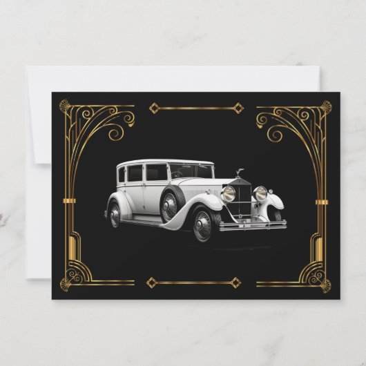 Harlem Nights Speakeasy Flapper Grote Gatsby Kaart (Achterkant)