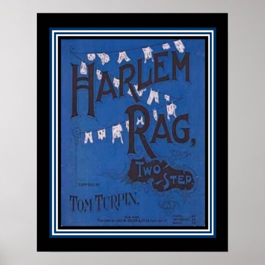 "Harlem Rag"    2 stap — Muziek Poster (Voorkant)
