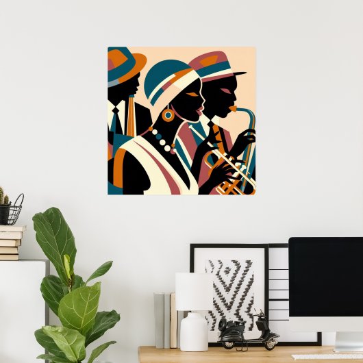 Harlem Renaissance Abstract Trio Poster (Thuiskantoor)