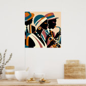 Harlem Renaissance Abstract Trio Poster (Keuken)