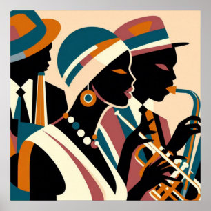 Harlem Renaissance Abstract Trio Poster