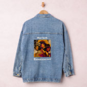 Harlem Renaissance Abstracte Kunst Zwarte Geschied Denim Jacket (Hangar)