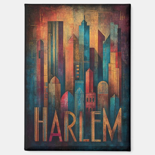 Harlem Renaissance Art Deco Magneet (Voorkant)