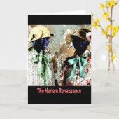 Harlem Renaissance geïnspireerd Wenskaart Kaart (Gele Bloem)