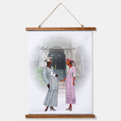 Harlem Renaissance Gesprek – 1922 Aquarel Hangend Wandkleed (Voorkant)