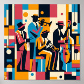 Harlem Renaissance Jazz Quartet Poster (Voorkant)