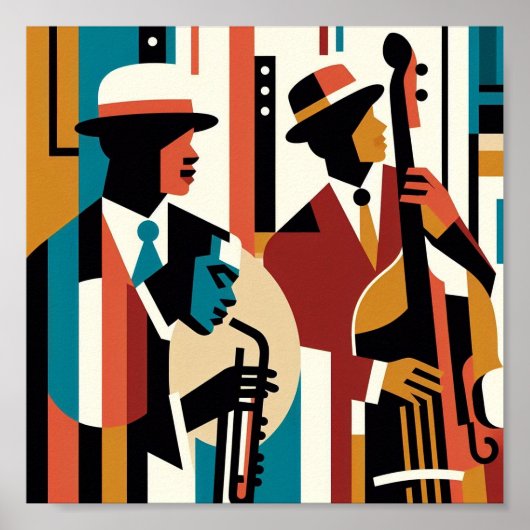 Harlem Renaissance Jazz Trio Poster (Voorkant)
