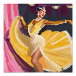 Harlem Renaissance Nightclub Dancer Perfect Poster