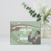 HARLEM RENAISSANCE RETRO JAZZ AGE BRIEFKAART (Staand voorkant)