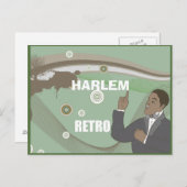 HARLEM RENAISSANCE RETRO JAZZ AGE BRIEFKAART (Voorkant / Achterkant)
