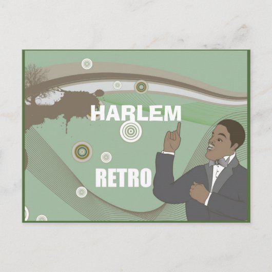 HARLEM RENAISSANCE RETRO JAZZ AGE BRIEFKAART (Voorkant)