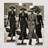 Harlem Renaissance Sophisticated Dames Kaart (Voorkant / Achterkant)
