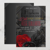 Harlem Renaissance Uitnodiging voor verjaardag (Voorkant / Achterkant)