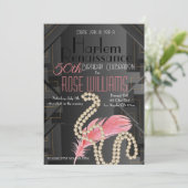 Harlem Renaissance Uitnodiging voor verjaardag (Staand voorkant)