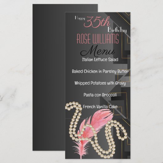 Harlem Renaissance Uitnodiging voor verjaardag (Voorkant / Achterkant)