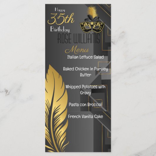 Harlem Renaissance Uitnodiging voor verjaardag (Voorkant)