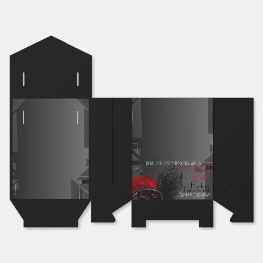 Harlem Renaissance Uitnodiging voor verjaardag Bedankdoosjes (Ongevouwen)