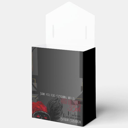 Harlem Renaissance Uitnodiging voor verjaardag Bedankdoosjes (Open)