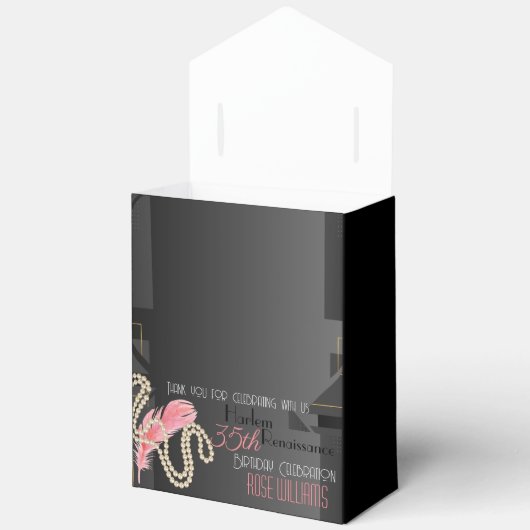 Harlem Renaissance Uitnodiging voor verjaardag Bedankdoosjes (Open)