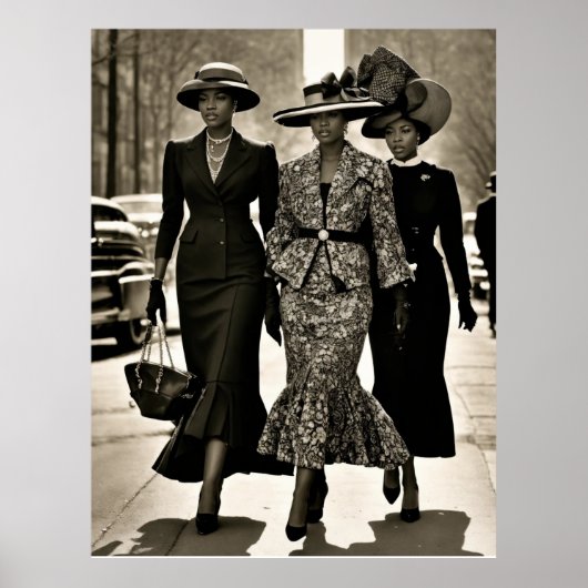 Harlem Renaissance Verfijnde Dames Poster (Voorkant)
