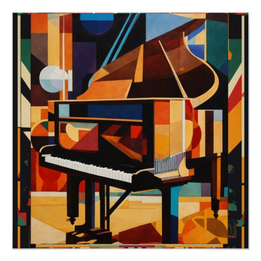 Harlem Renaissance Vintage Piano Perfect Poster (Voorkant)