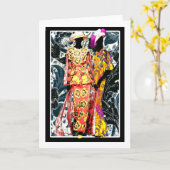 Harlem Renaissance Vroege jaren twintig Art Deco Kaart (Gele Bloem)