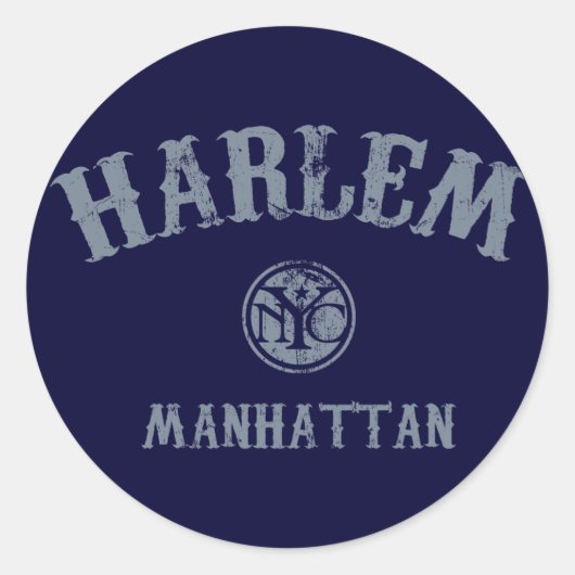 Harlem Ronde Sticker (Voorkant)