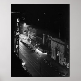 Harlem 's Nachts, 1941. Oude Foto Poster