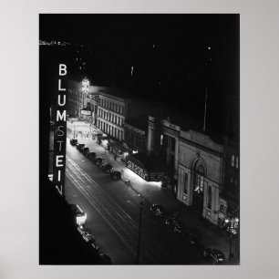 Harlem 's Nachts, 1941. Oude Foto Poster