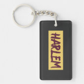 Harlem Text Base Design on Yellow Background Sleutelhanger (Voorkant)