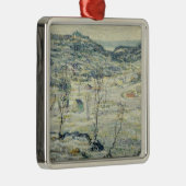 Harlem Valley in de winter (New Yorkse scène) Metalen Ornament (Rechts)