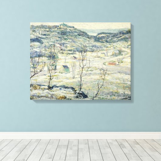 Harlem Valley in Winter (New York Scene) Canvas Afdruk (Insitu (Houten vloer))