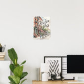 Harlem Vibes Watercolor Illustratie Poster (Thuiskantoor)