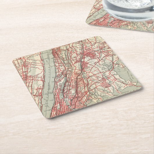 Harlem, Yonkers, Pelham Manor, New York Kartonnen Onderzetters (Schuin)