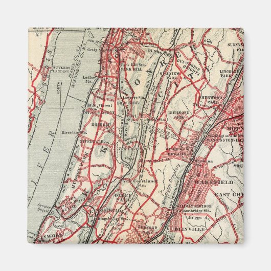 Harlem, Yonkers, Pelham Manor, New York Magneet (Voorkant)