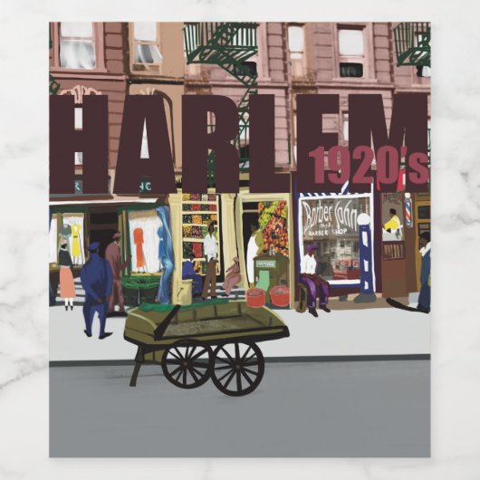 HarlemBizBoom Wijn Etiket (Enkel label)