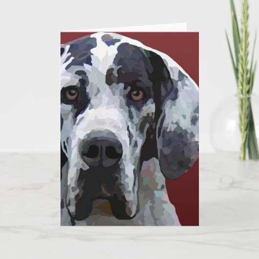 Harleqiuin Great dane Kaart (Voorkant)