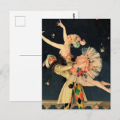 “Harlequin and Columbine” door FX Leyendecker Briefkaart (Voorkant / Achterkant)