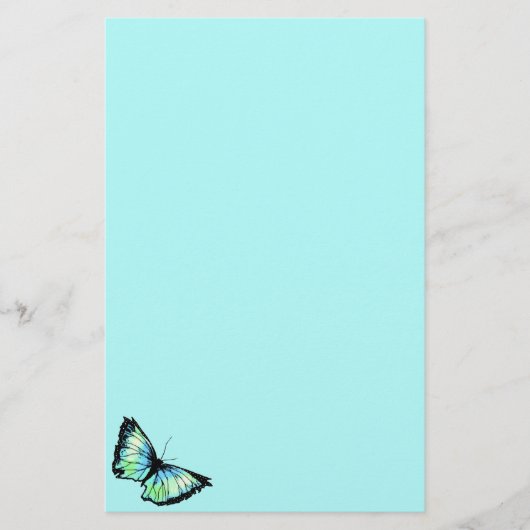 Harlequin (Aqua Butterfly) Briefpapier (Voorkant)