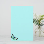Harlequin (Aqua Butterfly) Briefpapier (Staand voorkant)