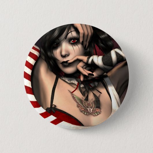 "Harlequin" Art Print Ronde Button 5,7 Cm (Voorkant)