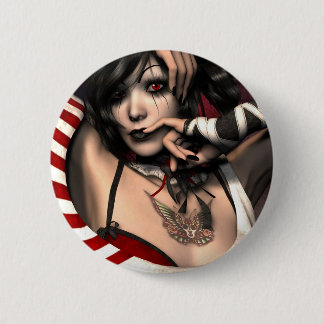 "Harlequin" Art Print Ronde Button 5,7 Cm