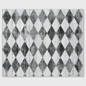 Harlequin Black en White Diamond Cadeaupapier (Vlak)