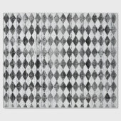 Harlequin Black en White Diamond Med Cadeaupapier (Vlak)